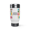 Stainless Steel Travel Mug with Handle, 14oz - Personalized 13