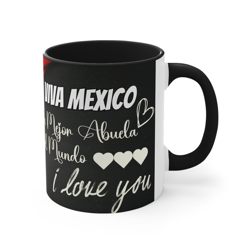 Mug-Taza Accent Coffee 11oz - Diseño Mexico 11 - Personalizado