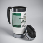 Stainless Steel Travel Mug with Handle, 14oz - No Custom 4