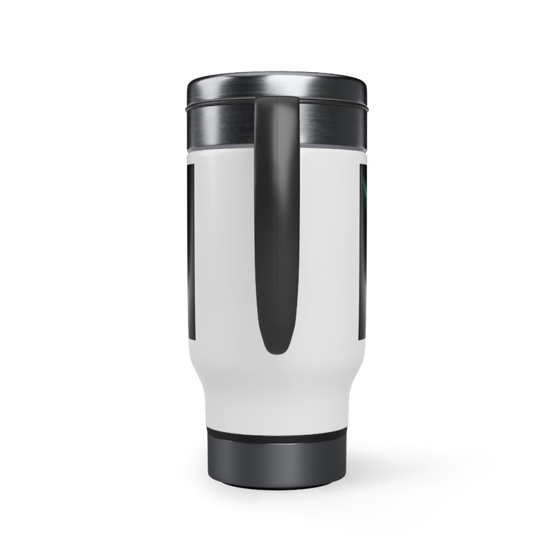 Stainless Steel Travel Mug with Handle, 14oz - Personalized 10
