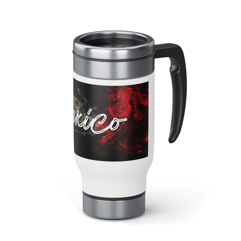 Stainless Steel Travel Mug with Handle, 14oz - Personalized 4
