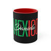 Mug-Taza Accent Coffee  11oz - Diseño Mexico 5 - Personalized your name
