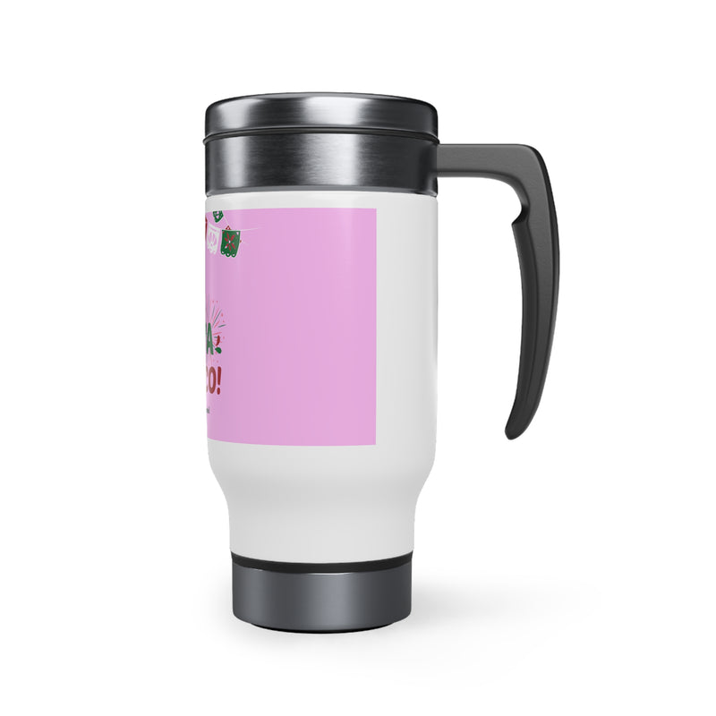 Stainless Steel Travel Mug with Handle, 14oz - Personalized 5
