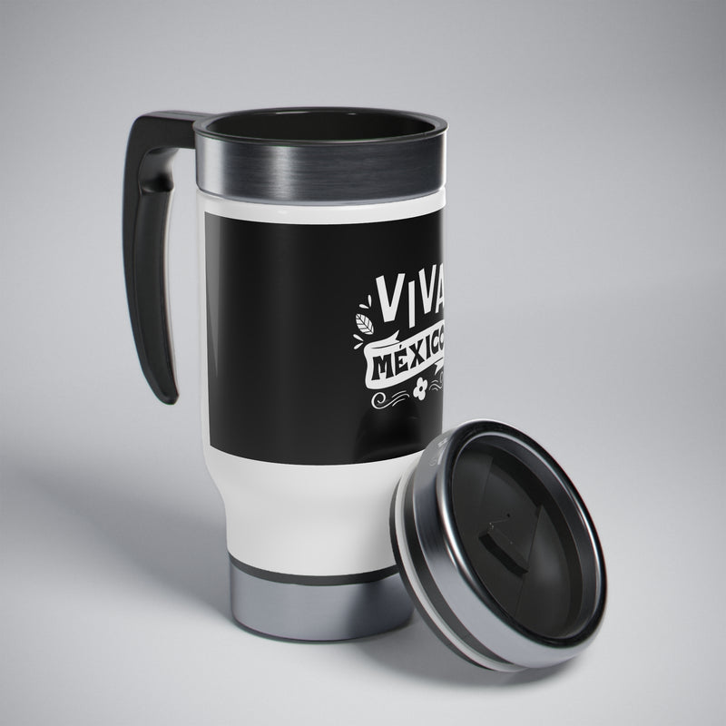 Stainless Steel Travel Mug with Handle, 14oz - No Custom 10