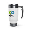 Stainless Steel Travel Mug with Handle, 14oz - Personalized 14