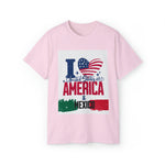Camiseta Personalizada I Love usa &amp; mexico - Sin costumbre 