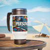 Stainless Steel Travel Mug with Handle, 14oz - Personalized 9