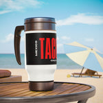 Stainless Steel Travel Mug with Handle, 14oz - Personalized 17