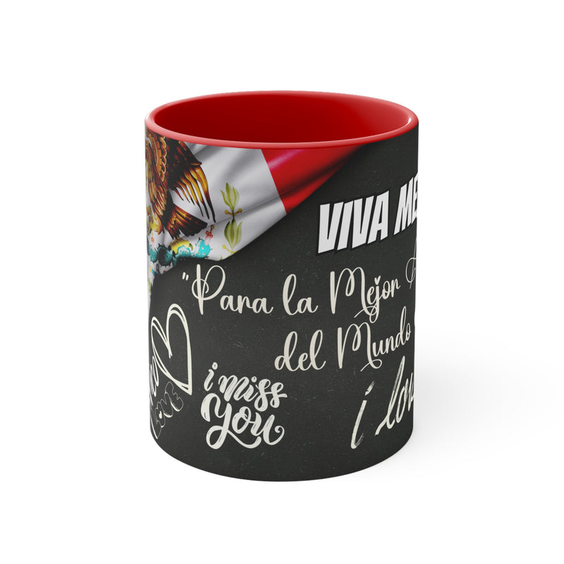 Mug-Taza Accent Coffee 11oz - Diseño Mexico 11 - Personalizado
