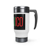 Stainless Steel Travel Mug with Handle, 14oz - Personalized 11