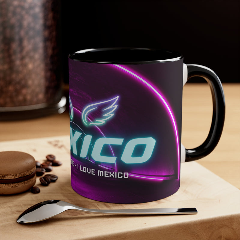 Mug-Taza Accent Coffee  11oz - Diseño Mexico 9 - Personalized