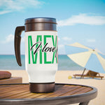Stainless Steel Travel Mug with Handle, 14oz - Personalized 19