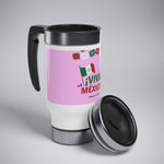 Stainless Steel Travel Mug with Handle, 14oz - Personalized 5