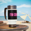 Stainless Steel Travel Mug with Handle, 14oz - Personalized 8